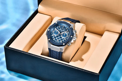 PAGANI DESIGN men’s quartz watches – Luxury sports chronograph, water-resistant, featuring luminescent hands and a sapphire crystal with anti-reflective coating