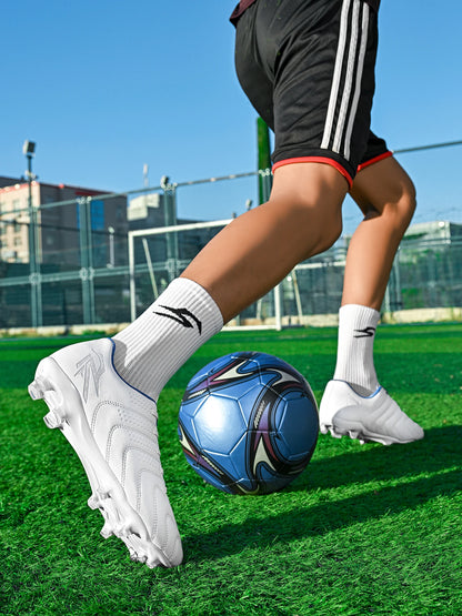 Sport Field AG/FG Soccer cleats，PU Fabric Sweat-wicking Upper，TPU Wear-resistant Sole，Sturdy Durable for Men Women Kids
