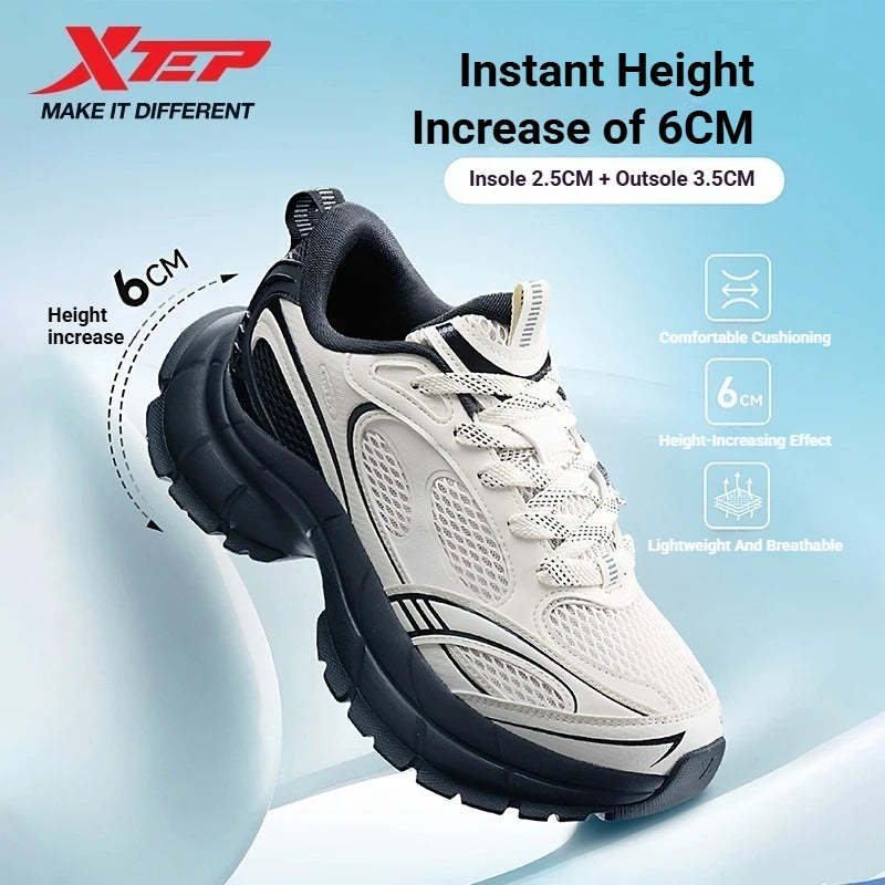 Xtep Basque 3.0 Height-Increasing 2026 For Men Fashion Stable Support Anti-Slip Lightweight Breathable Mesh 874119320038