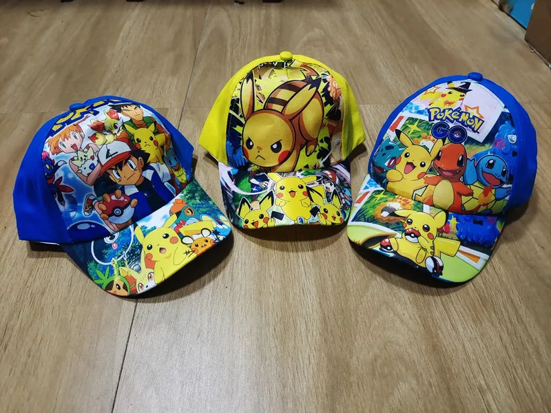 Animuotų „Pokemon“ beisbolo kepurė su Pikachu, reguliuojama „Pokemon“ cosplay, hip-hop stiliaus kepurė vaikams, mergaitėms ir berniukams, anime figūrėlės, žaislai, dovanos vaikams