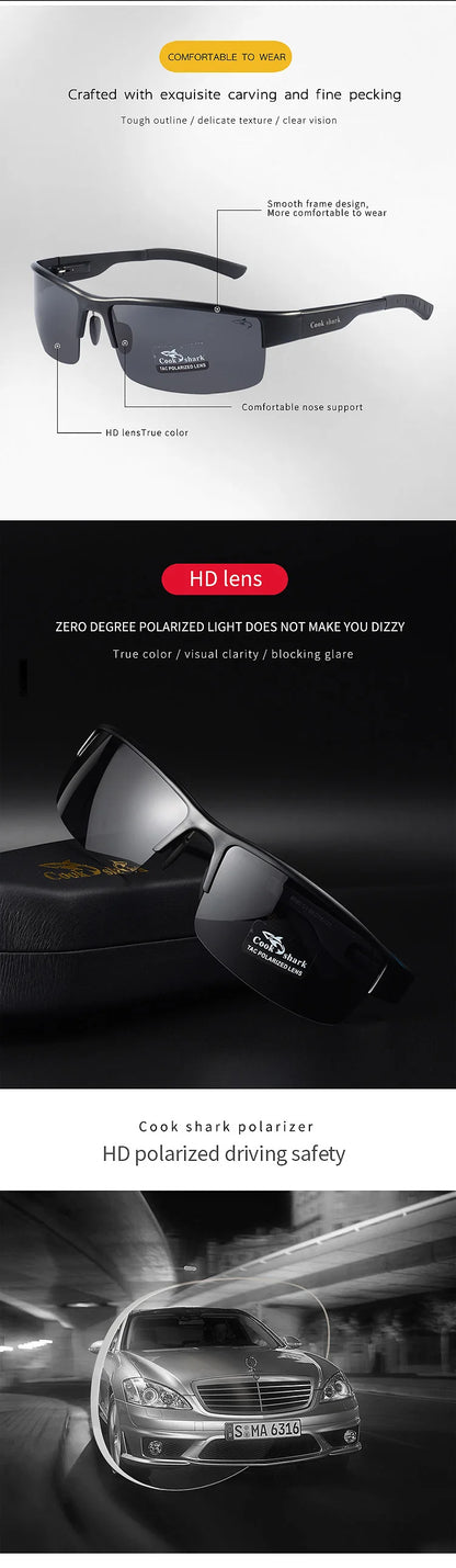 Cook sunglasses for men driving with UV-proof discoloration sunglasses polarized day and night glasses