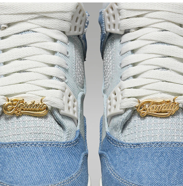 Nike äkta JORDAN stötdämpande mid-top basket skor i denim för damer med luftkudde IB6716-100