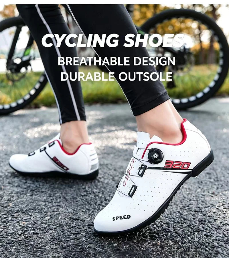 Sapatilhas de ciclismo MTB novas para homem, sapatilhas desportivas de ciclismo com sistema de bloqueio automático, estrada e velocidade, sapatilhas de ciclismo para mulher compatíveis com cleats SPD