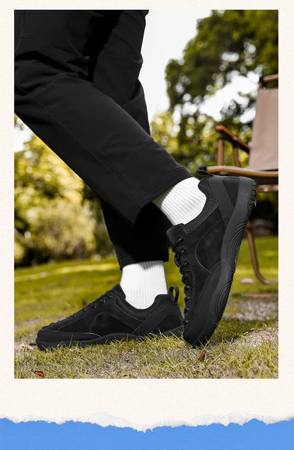 2026 nye brede herresko – minimalistiske barfodssneakers til vandring, zero drop-løbesko, udendørs sneakers med bred tåboks og skridsikker sål