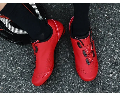 Scarpe da ciclismo unisex per bici da strada, da uomo, da racing, autobloccanti, sneaker da velocità per bicicletta da donna, tacchette SPD, calzature da ciclismo su strada