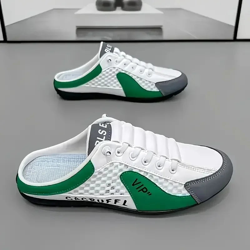 Chaussons mi-ouverts à semelle souple pour hommes, chaussures décontractées tendance d'été, baskets à semelle souple, Zapatos De Hombre, grande taille 48
