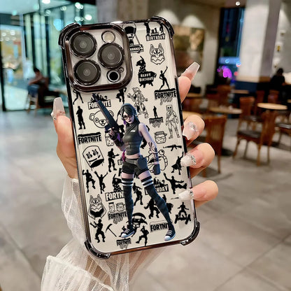 Hot Game F-Fortnites Beschichtete Handyhülle für Samsung A37 A57 A07 A36 A16 A06 A35 A55 A25 A26 A05s A15 A54 A34 A24 A14 A05 4G 5G
