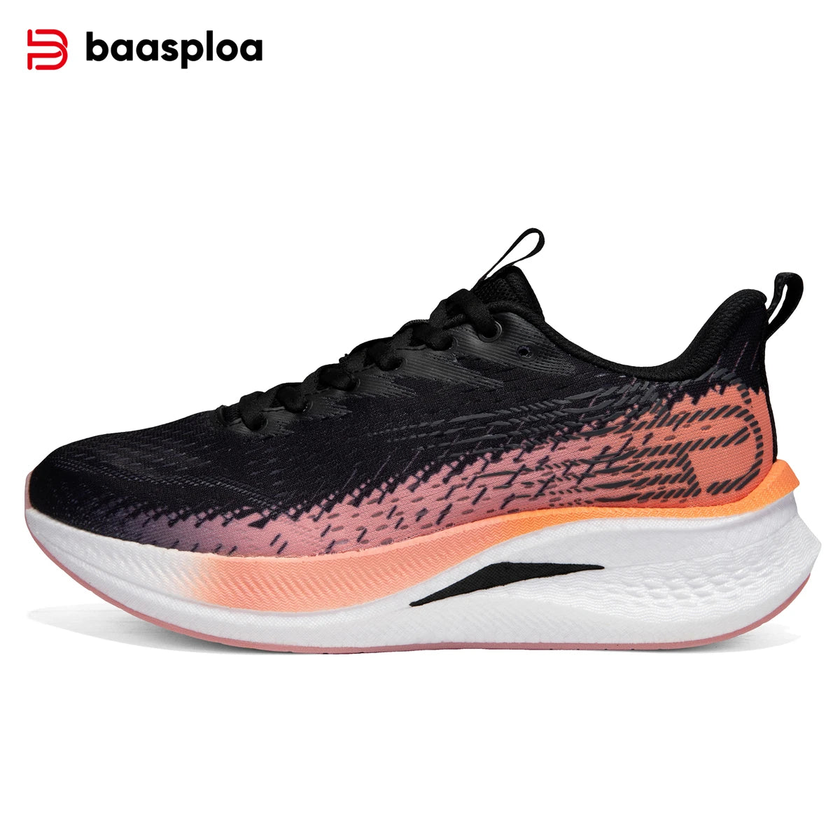Baasploa Running Shoes Men Carbon Plate Professional Cushioning Anti-Slip Sneaker Female Casual Breathable Jogging Sports Shoes