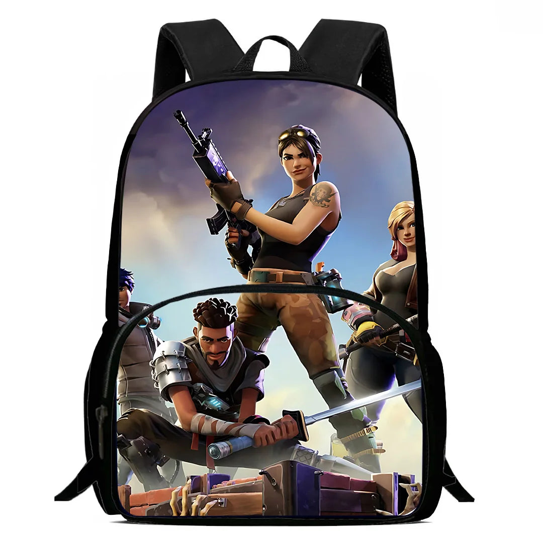 Classic Game FortniteS kinderrugzakken voor jongens en meisjes, verjaardagscadeau voor studenten en kinderen, schooltassen met grote capaciteit, duurzame campingrugzak