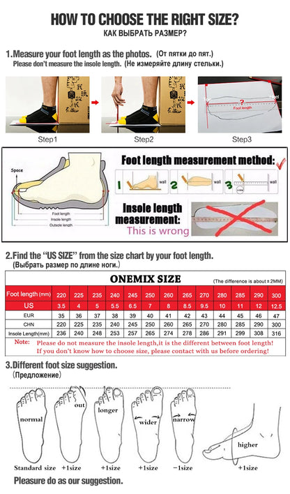 ONEMIX Outdoor Running Sneakers Men Elastic Trail Shoes Lightweight Breathable Women Sneakers Couple Casual Waterproof Shoes