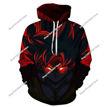 Sudadera con capucha Dragon Ball para niños y niñas, nuevo estilo de otoño e invierno, creativa, holgada y versátil