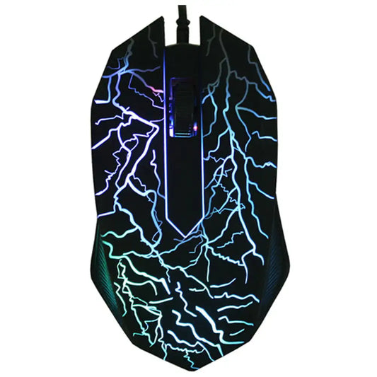 USB Wired Gaming Mouse RGB LED 2400 DPI Professional Gaming Mouse, Ergonomic USB Wired Gaming Mouse for PC, Laptop, Dota 2 & LOL