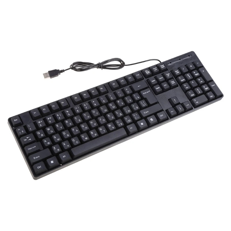 Ergonomische USB-PC-Computertastatur, russische Tastatur / englische Tastatur, Dropshipping