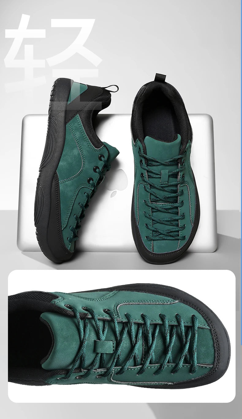 2026 nye brede herresko – minimalistiske barfodssneakers til vandring, zero drop-løbesko, udendørs sneakers med bred tåboks og skridsikker sål