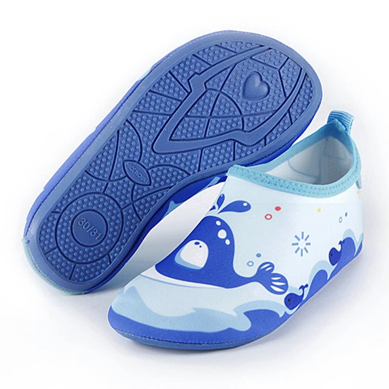 Sapatos aquáticos macios e dobráveis para rapaz e rapariga, para praia, verão, atividades ao ar livre, caminhar na água, natação, surf e mar, de secagem rápida