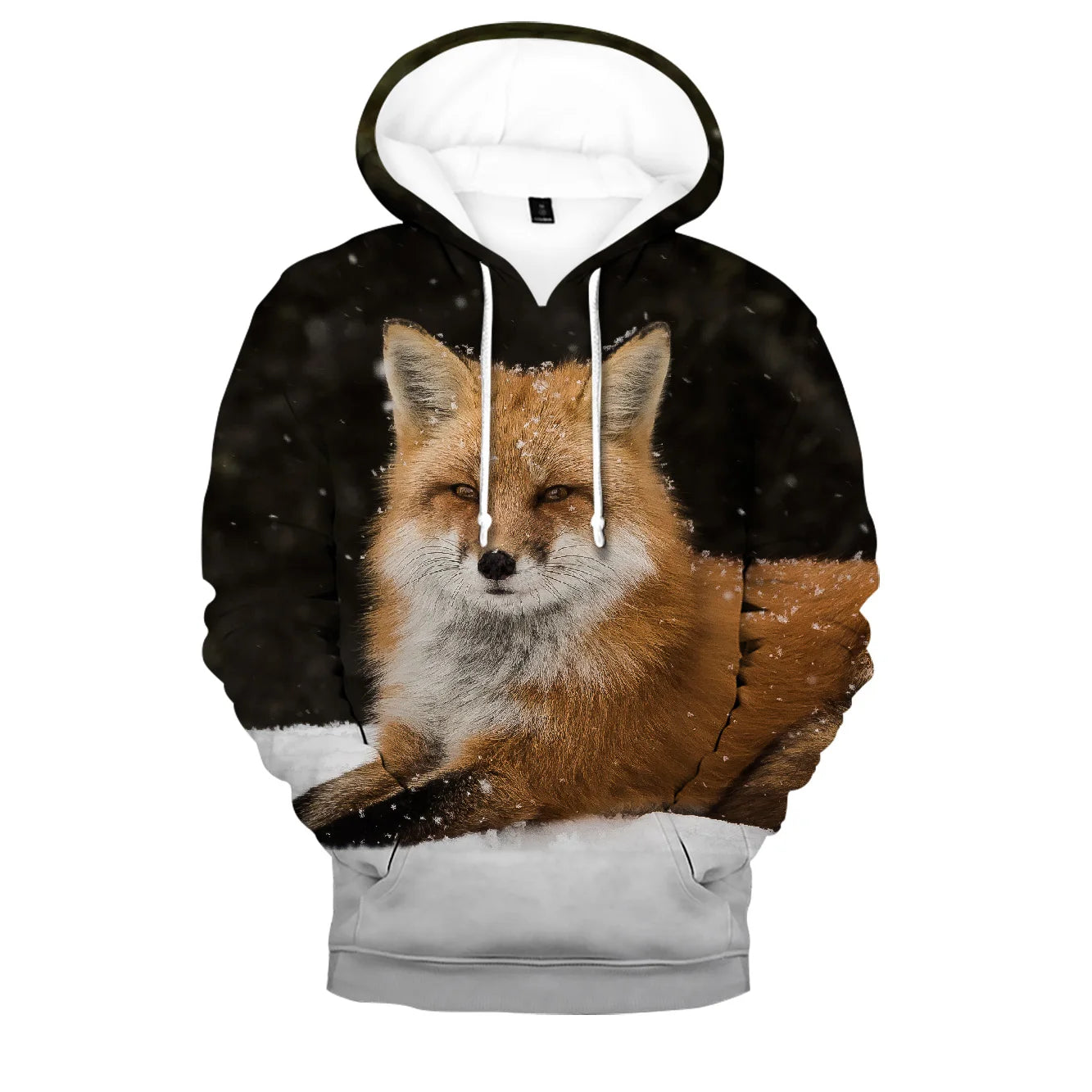 Suositut hip hop -tyyliset uutuushupparit ja collegepaidat, mukava uusi Fox 3D -printti, miehille/naisille, aikuisille/lapsille, rennot puserot