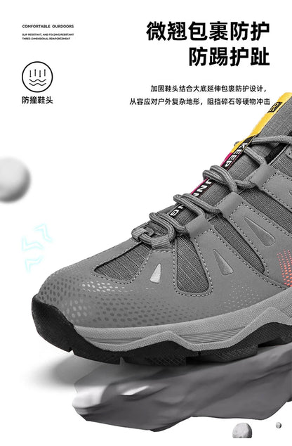 New Outdoor Men's Shoes Men's Anti-Slip Mountaineering Shoes Travel Hiking Adventure Footwear Fashionable Casual Sneakers