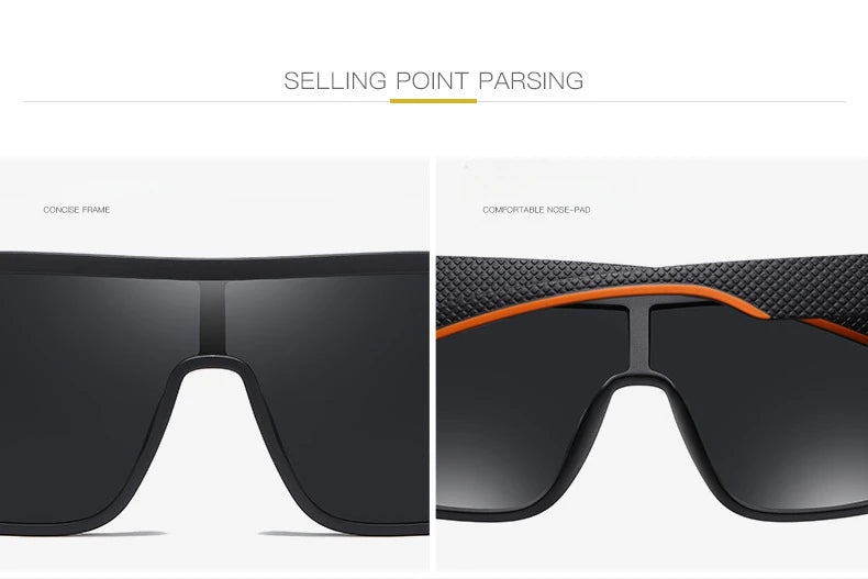 Oversized Square Fashion Sunglasses Monolithic UV400 Lens for Driving Vacation Daily Unisex Retro Shield Classic Elegance