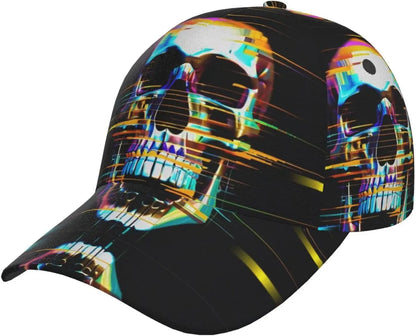 Žaisminga „Building Block Print“ beisbolo kepurė moterims ir vyrams, reguliuojama „Snapback“ kepurė su blizgučiais, madinga beisbolo kepurė