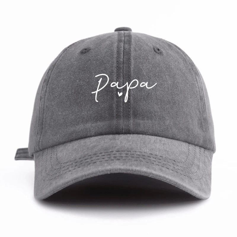 1 vnt. „PAPA Print“ išplauta beisbolo kepurė, klasikinė, kasdieninė, retro stiliaus, reguliuojama, lengva, apsauganti nuo saulės, universali vairuotojo kepurė, skirta kasdieniam nešiojimui
