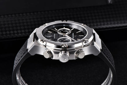 PAGANI DESIGN men’s quartz watches – Luxury sports chronograph, water-resistant, featuring luminescent hands and a sapphire crystal with anti-reflective coating