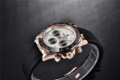 Nuevo original PAGANI DESIGN PD-1664 reloj de pulsera de lujo para hombre con movimiento de cuarzo japonés VK63, cristal de zafiro, cronógrafo impermeable dorado