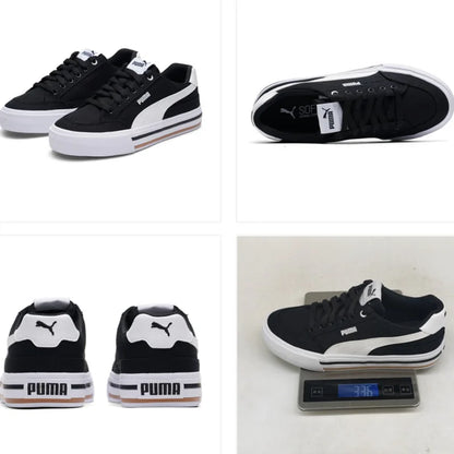 PUMA Court Classic Vulc FS Unisex 2026 Nouvelles baskets décontractées basses Noir Blanc 396353-03