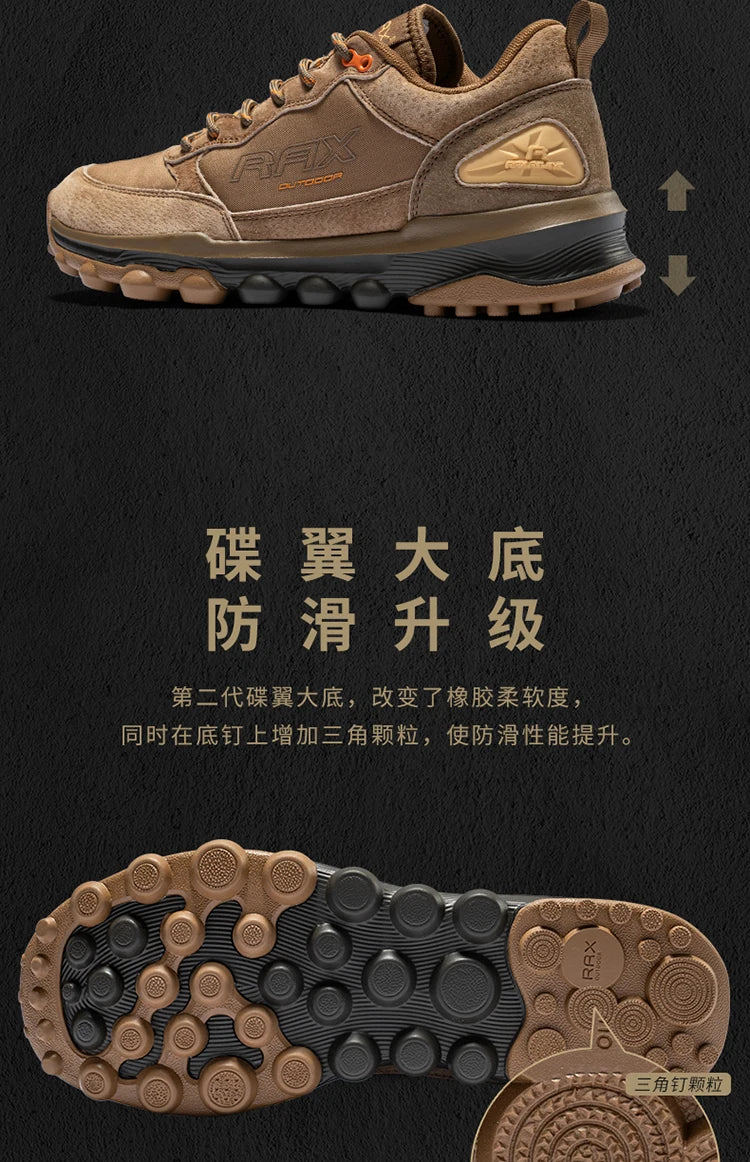 RAX Winter Hiking Boots Men Waterproof Breathable Outdoor Sports Sneakers for Men Trekking Boots Mountain Trekking Shoes Bigsize
