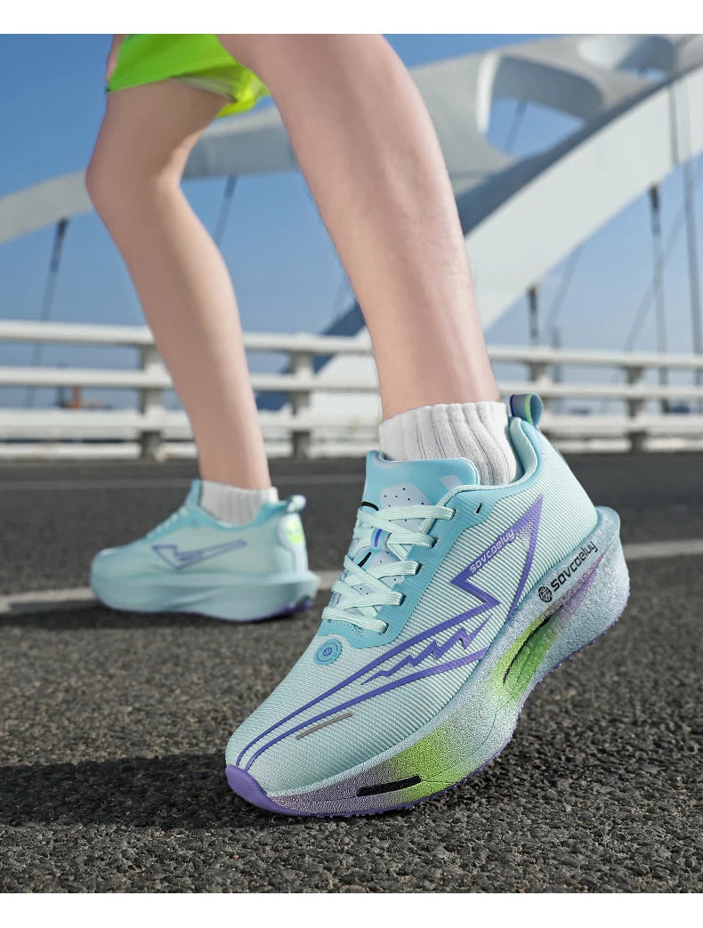 Ténis de corrida 2026 com placa de carbono para maratona, desportivos para homem, respiráveis, leves, confortáveis para mulher, atléticos, antiderrapantes e casuais, novidade