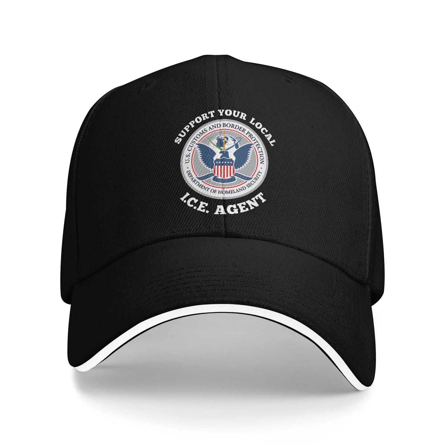 Immigration and Customs Enforcement  ICE  Casual Baseball Cap  Hiking Fishing Trucker Hat Summer Men Fashion Baseball Caps