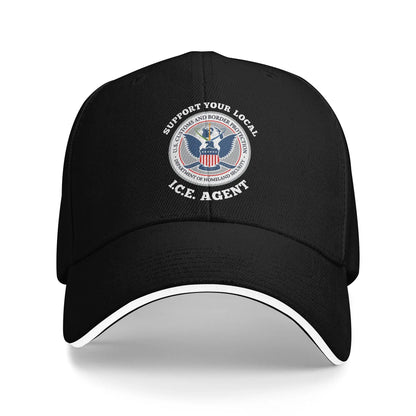 Immigration and Customs Enforcement  ICE  Casual Baseball Cap  Hiking Fishing Trucker Hat Summer Men Fashion Baseball Caps