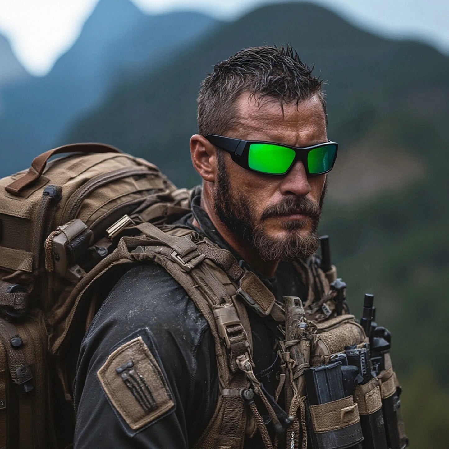 MAXJULI Z87 Polarized Sunglasses Men Wrap Around Sport Driving UV400 Retro Vintage Shield Safety Glasses 8231