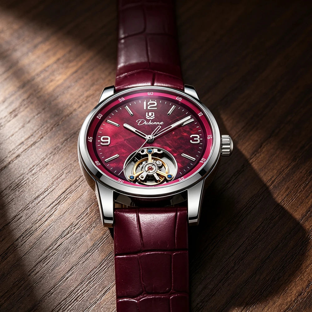 Relógio Tourbillon Masculino, Desportivo, Automático, Mecânico, Estanque – Relógio de pulso de luxo de marca de gama alta