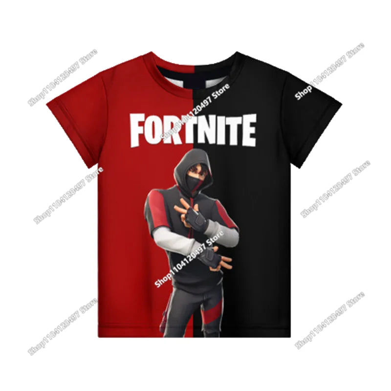 Summer Fashion Fortnite Mascot 3D Print Kids T-Shirt Casual T-shirt Boys Girls Unisex Children's Clothing T-shirt Tops