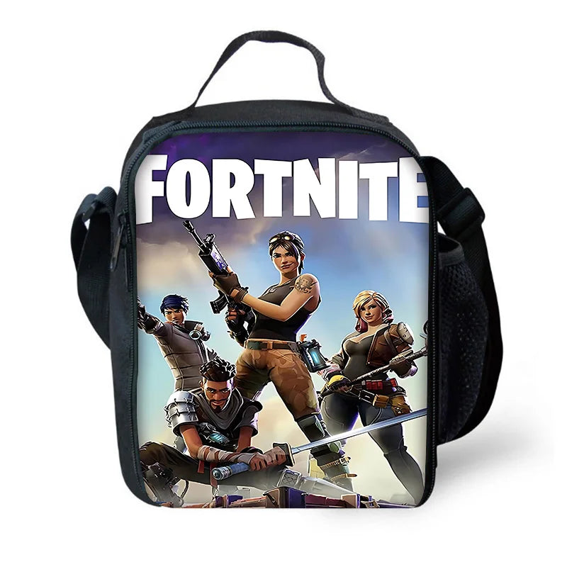 Bolsa térmica infantil aislada Hot Game FortniteS de gran capacidad para niño y niña, estudiante, picnic al aire libre, lonchera reutilizable con enfriador térmico