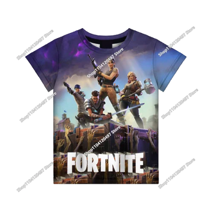 Summer Fashion Fortnite Mascot 3D Print Kids T-Shirt Casual T-shirt Boys Girls Unisex Children's Clothing T-shirt Tops