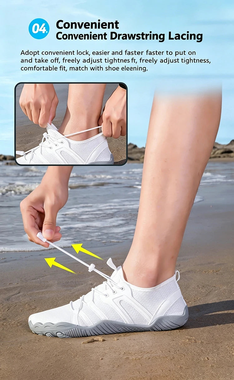 Men Women Wading Shoes Beach Swimming Shoes Outdoor Barefoot Quick-Drying Upstream Shoes Water Sports Diving Fitness Sports Shoe