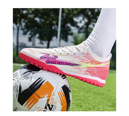 Chaussures de football pour adolescents, adultes, hommes et femmes, crampons universels TF FG tout terrain, chaussures de football avec clous de sol
