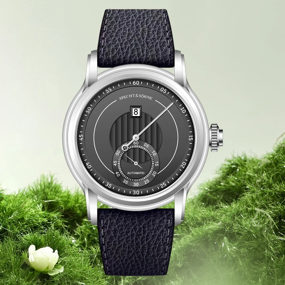 2026 Newly designed Specht & Söhne Men Automatic Watch 39mm Jumping Hour Mechanical Wristwatch Sapphire Crystal Reloj Hombre