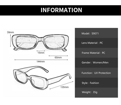 Square Sunglasses Men Rectangle Brand Designer Small Sun Glasses Male Retro Black Lens Driving Fishing Oculos UV400