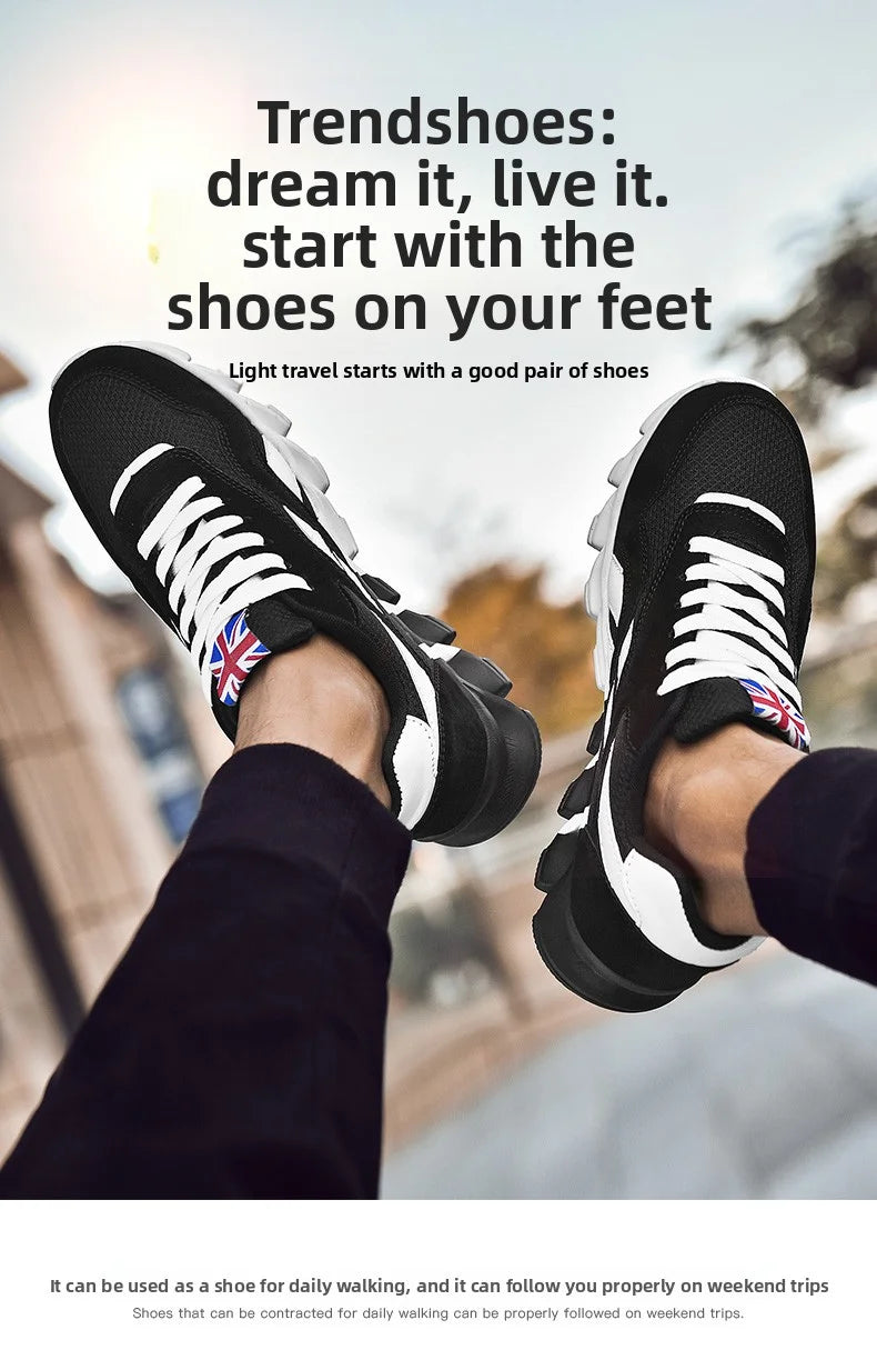 men's and women's running shoes breathable casual sneakers anti-slip vibration comfortable walking shoes 38-46