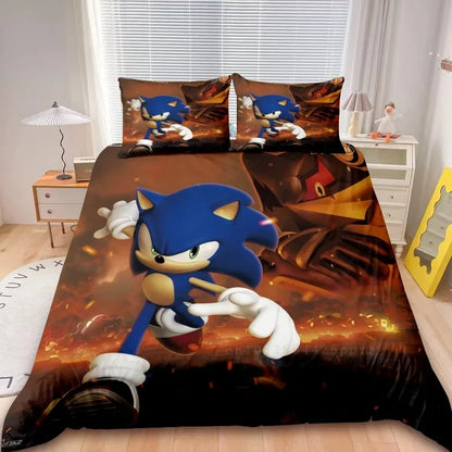 2/3pcs Sonic Duvet Cover Kids Bedding Set Comforter Cover Set for Bedroom Decor Teens Children Gifts single double bed