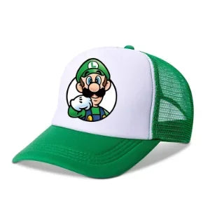 Czapki z daszkiem Mario w stylu casualowym, baseballowe, uniwersalne, z poliestru, dla dzieci, z motywem kierowców ciężarówek, dla dorosłych, z regulacją, akcesoria związane z anime