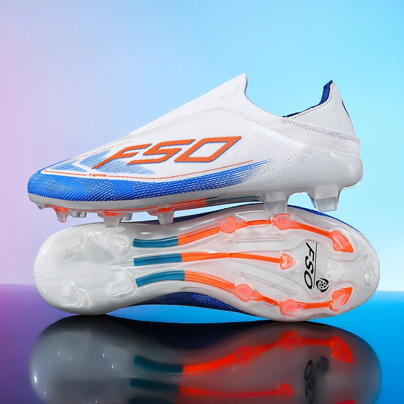 Nouvelles chaussures de football pour hommes, crampons mi-montants de haute qualité, légères, antidérapantes, pour l'extérieur et l'entraînement sur gazon, modèle très vendu