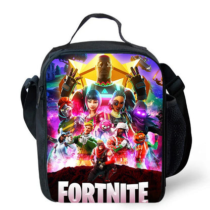 Cute Cartoon Lunch Bag Insulated Thermal Food Container Leakproof Reusable Fortnite Lunch Cooler Bag for Kids Students