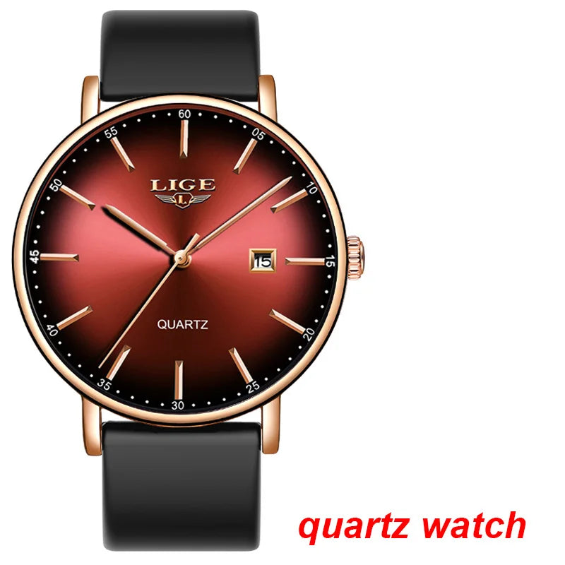 LIGE men’s automatic mechanical wristwatches – High-end luxury watch with a tourbillon, an elegant and water-resistant model, ideal for work or formal occasions.