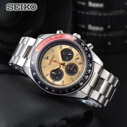 Seiko Fashion Multi-functional Watch Business Leisure Sports Quartz Watch Calendar Waterproof Quartz Watch
