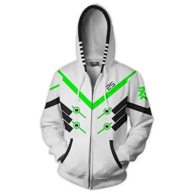 Anime Game Hoodie Sweatshirt 3D Printing Overwatches DVA DJ Cosplay Costume Women Men Couple Hooded Jacket Top Clothing