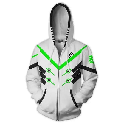 Anime Game Hoodie Sweatshirt 3D Printing Overwatches DVA DJ Cosplay Costume Women Men Couple Hooded Jacket Top Clothing