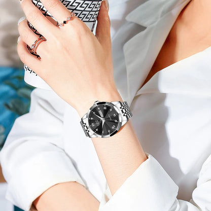 LIGE Fashion Quartz Wristwatches Casual Sport Military Watch For Women Top Brand Luxury Waterproof Watch Ladies Relogio Feminino